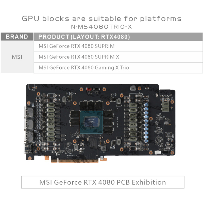 Bykski GPU Block for MSI RTX 4 - Rtx 4080 Water Cooling Block ulasan dan harga